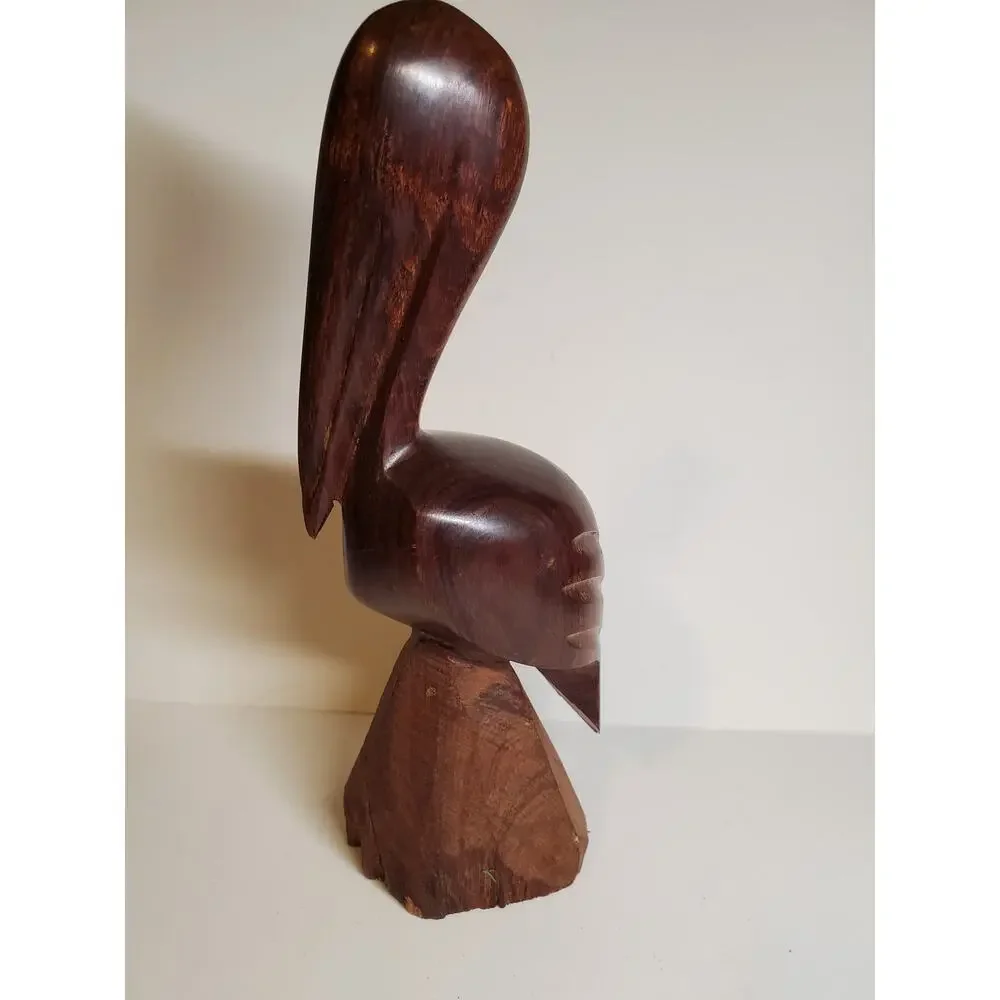 Wooden Pelican Figurine - 9